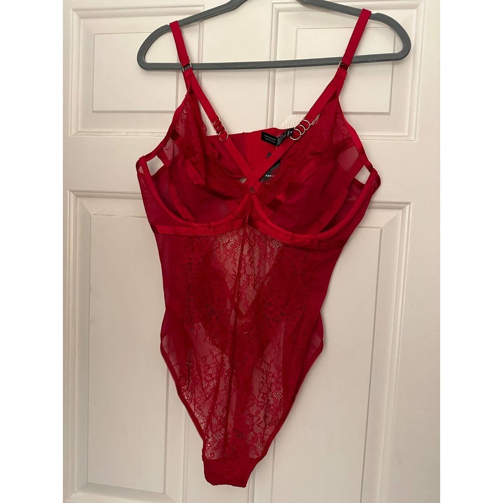 NWT Sz 1 Torrid red sexy bodysuit with thong back